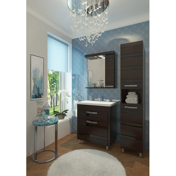 Пенал напольный EvaGold Fantasy 35 см EG010040, венге - 2 Пенал напольный EvaGold Fantasy 35 см EG010040, венге фото 2