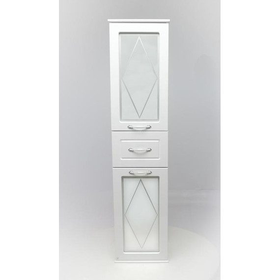 Пенал напольный EvaGold Viktoria 40 см EG010056, структурный белый -  Пенал напольный EvaGold Viktoria 40 см EG010056, структурный белый фото