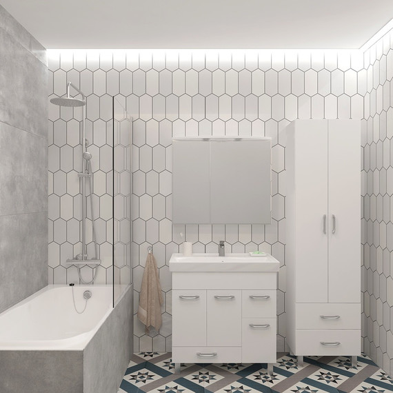 Пенал напольный EvaGold Cosmo 50 см EG010075 - 2 Пенал напольный EvaGold Cosmo 50 см EG010075 фото 2