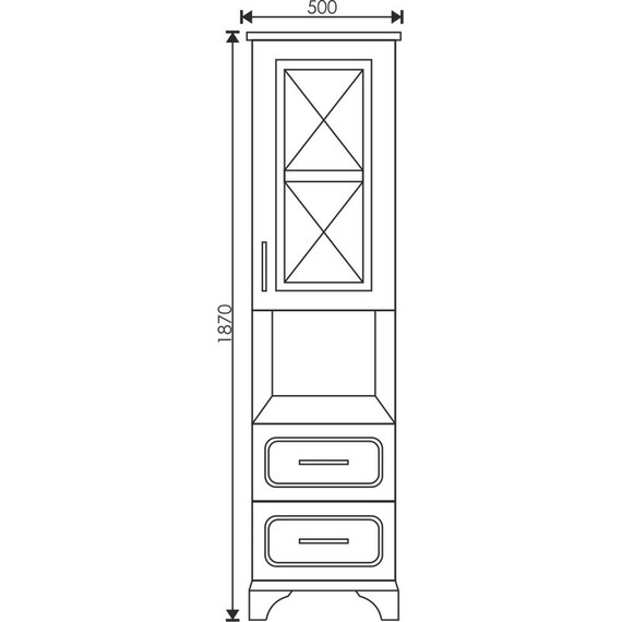Пенал напольный EvaGold Duglas 50 см EG010076 - 4 Пенал напольный EvaGold Duglas 50 см EG010076 фото 4