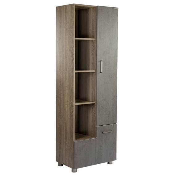 Пенал напольный EvaGold Catherine 60 см EG010127, серый камень -  Пенал напольный EvaGold Catherine 60 см EG010127, серый камень фото