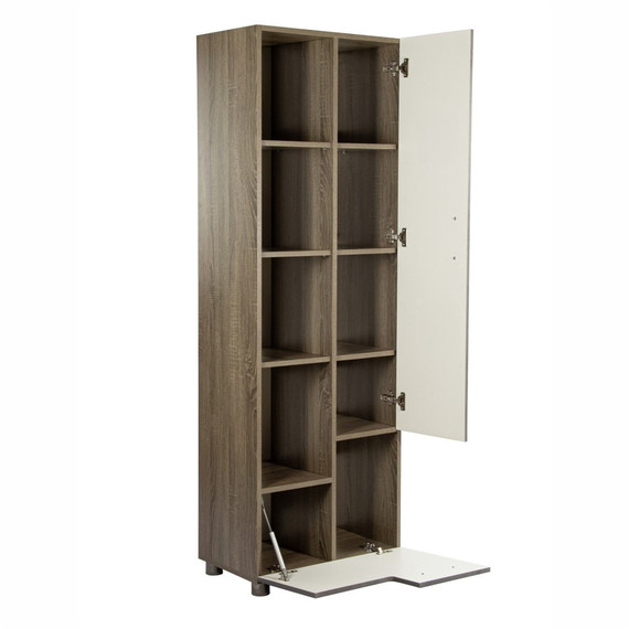 Пенал напольный EvaGold Catherine 60 см EG010127, серый камень - 5 Пенал напольный EvaGold Catherine 60 см EG010127, серый камень фото 5