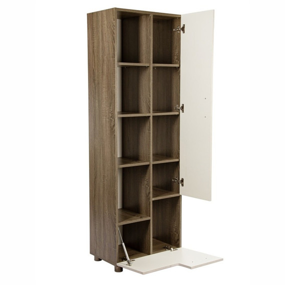 Пенал напольный EvaGold Catherine 60 см EG010324, белый камень - 4 Пенал напольный EvaGold Catherine 60 см EG010324, белый камень фото 4