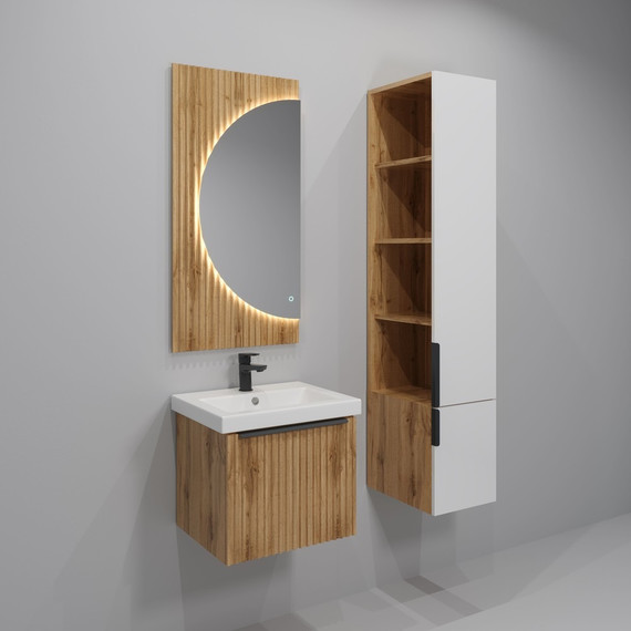 Пенал подвесной EvaGold Tai 40 см EG010398, дуб вотан - 3 Пенал подвесной EvaGold Tai 40 см EG010398, дуб вотан фото 3