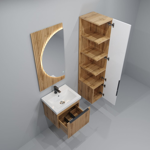 Пенал подвесной EvaGold Tai 40 см EG010398, дуб вотан - 4 Пенал подвесной EvaGold Tai 40 см EG010398, дуб вотан фото 4