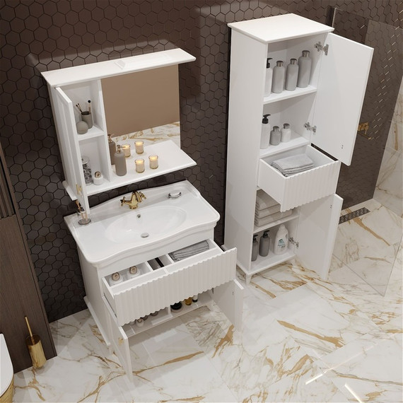 Пенал напольный EvaGold Retro 50 см EG010404 - 5 Пенал напольный EvaGold Retro 50 см EG010404 фото 5