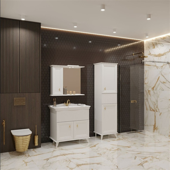 Пенал напольный EvaGold Retro 50 см EG010404 - 3 Пенал напольный EvaGold Retro 50 см EG010404 фото 3