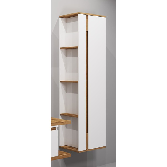 Пенал подвесной EvaGold Forest 45 см EG010935, белый/дуб вотан - 4 Пенал подвесной EvaGold Forest 45 см EG010935, белый/дуб вотан фото 4