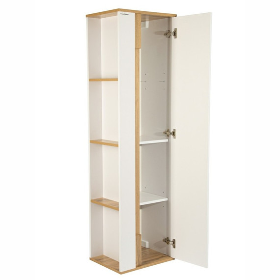 Пенал подвесной EvaGold Forest 45 см EG010935, белый/дуб вотан - 2 Пенал подвесной EvaGold Forest 45 см EG010935, белый/дуб вотан фото 2