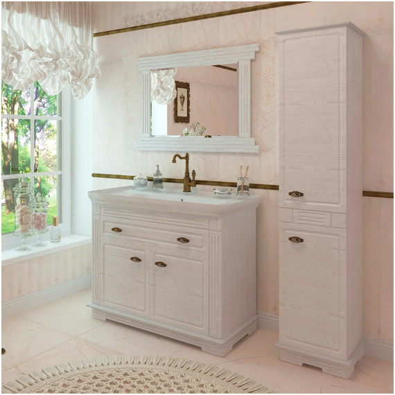 Пенал напольный EvaGold Taylor 46 см EG030059, дуб белый фактурный - 2 Пенал напольный EvaGold Taylor 46 см EG030059, дуб белый фактурный фото 2