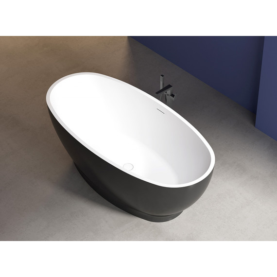 Ванна отдельностоящая Abber AB9207MB 165x80 см, черный матовый фото 10