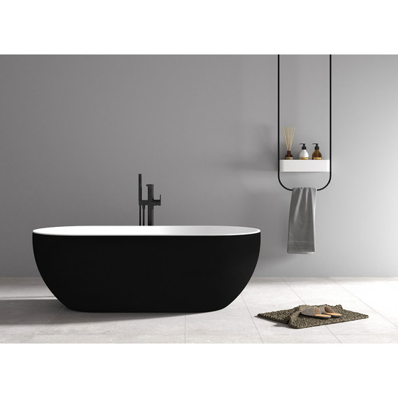Ванна отдельностоящая Abber AB9241MB 172x79 см, черный матовый фото 8