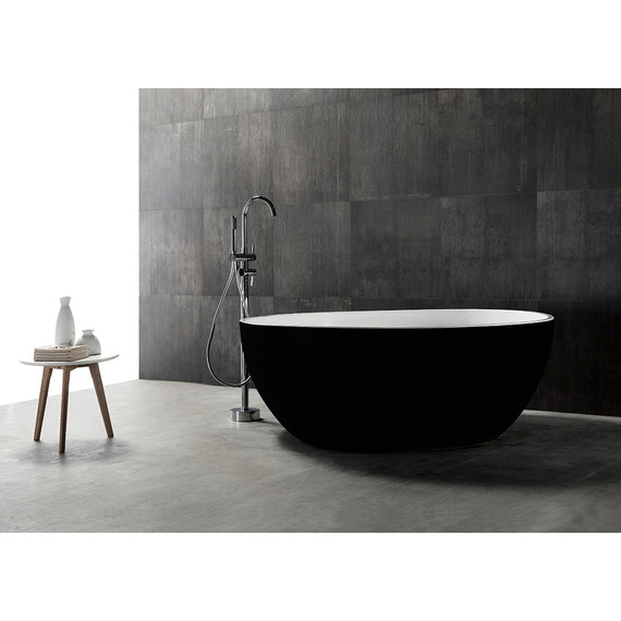 Ванна отдельностоящая Abber AB9279MB 150x150 см, черный матовый фото 8