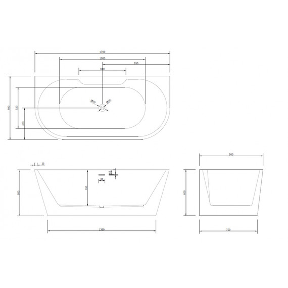 Ванна отдельностоящая Abber AB9296-1.7 170x80 см фото 10