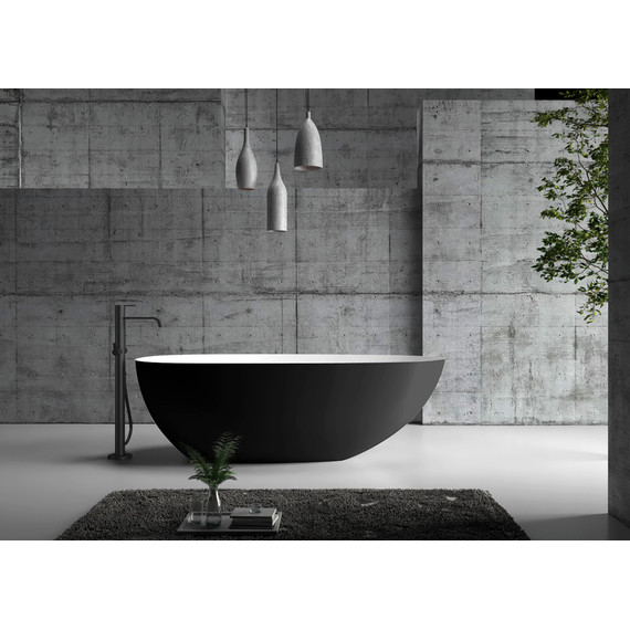 Ванна отдельностоящая Abber AB9211MB 170x80 см, черный матовый фото 8