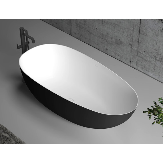 Ванна отдельностоящая Abber AB9211MB 170x80 см, черный матовый фото 9
