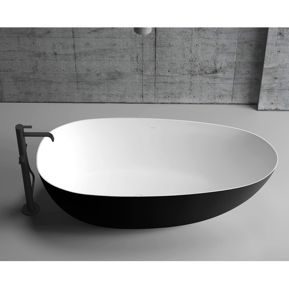 Ванна отдельностоящая Abber AB9211MB 170x80 см, черный матовый фото 10