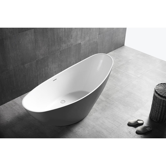 Ванна отдельностоящая Abber AB9233G 184x79 см, серый фото 10