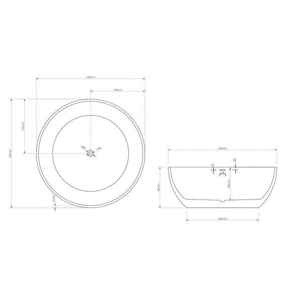 Ванна отдельностоящая Abber AB9279MB 150x150 см, черный матовый фото 10