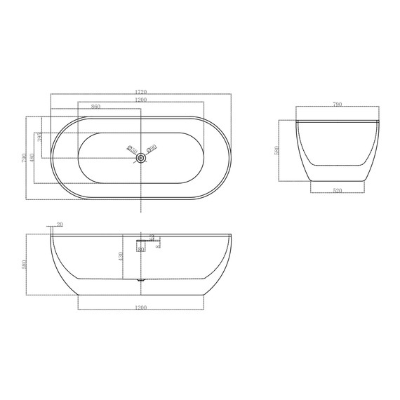 Ванна отдельностоящая Abber 172x79 см AB9241MW, белый матовый фото 11