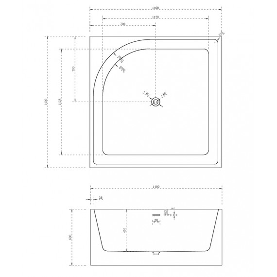 Ванна отдельностоящая Abber AB9337 140x140 см фото 10