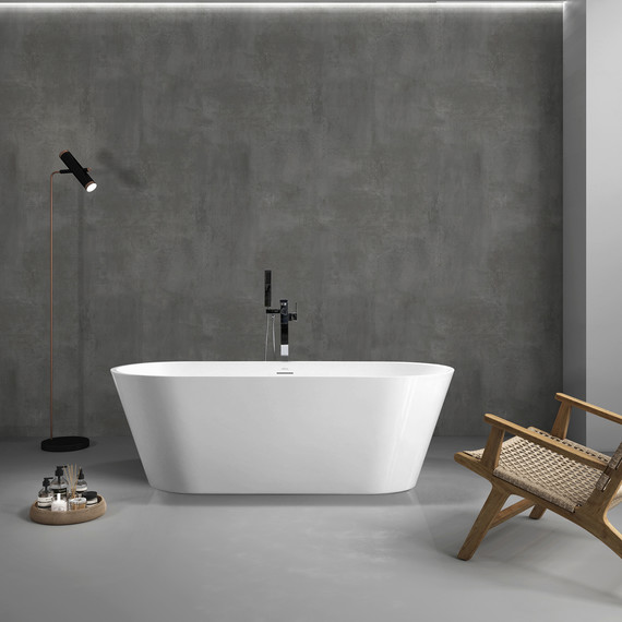 Ванна отдельностоящая Abber AB9320-1.6 160x75 см, Размер - мм: 1600х750 фото 8