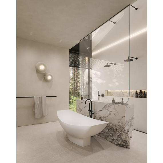 Ванна отдельностоящая Abber Stein 180x80 см AS9610, белый матовый фото 10