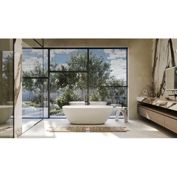 Ванна отдельностоящая Abber Stein 170x72 см AS9612-1.7, белый матовый фото 8