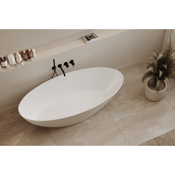 Ванна отдельностоящая Abber Stein 170x80 см AS9625-1.7, белый матовый, Размер - мм: 1700х800 фото 10