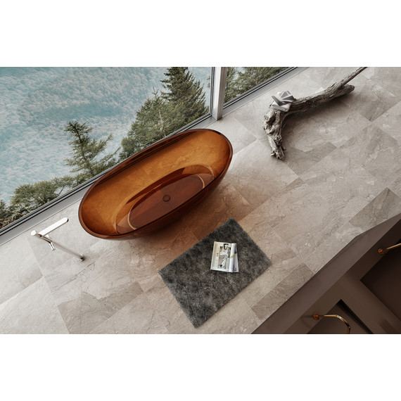 Ванна прозрачная Abber Kristall 165x78 см AT9701Opal, красный фото 3