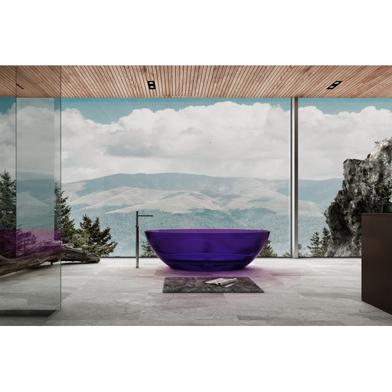 Ванна прозрачная Abber Kristall 180x85 см AT9702Amethyst, фиолетовый фото 2