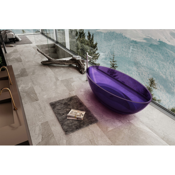 Ванна прозрачная Abber Kristall 180x85 см AT9702Amethyst, фиолетовый фото 3