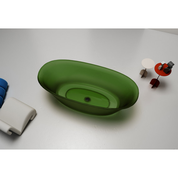 Ванна прозрачная Abber Kristall 170x75 см AT9707Emerald, зеленый фото 3