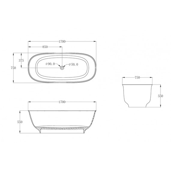 Ванна прозрачная Abber Kristall 170x75 см AT9707Emerald, зеленый фото 5
