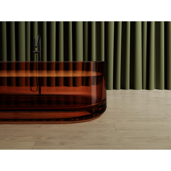 Ванна прозрачная Abber Kristall 170x75 см AT9708Opal, коричневый фото 6