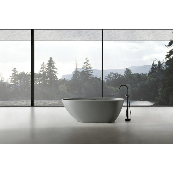 Ванна отдельностоящая Abber Dortmund 170x75 см AM9911MLG, светло-серый матовый фото 8