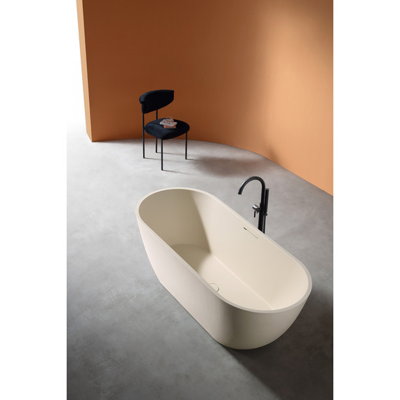 Ванна отдельностоящая Abber Frankfurt 170x75 см AM9941MBE, светло-бежевый матовый фото 9