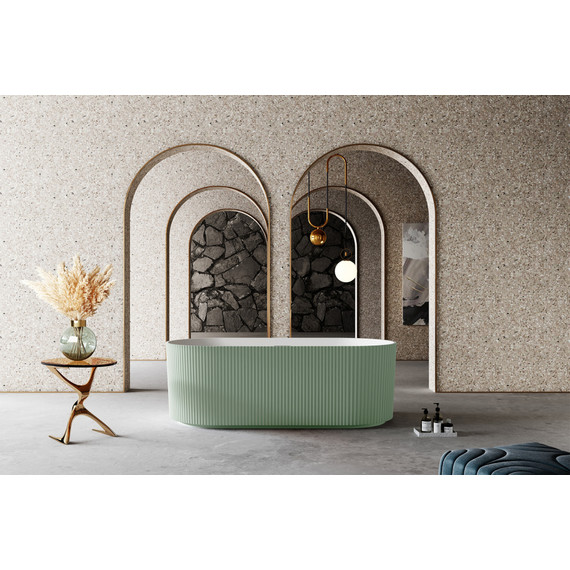 Ванна каменная Abber Stein 170x75 см AS9601MCG, зелёный матовый фото 8