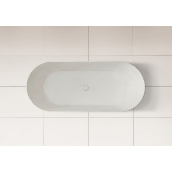 Ванна отдельностоящая Abber Stein 165x70 см AS9622, белый матовый фото 11