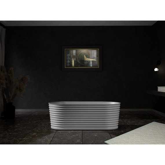 Ванна отдельностоящая Abber Stein 170x80 см AS9650, белый матовый фото 7