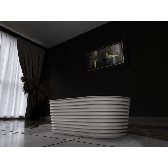 Ванна отдельностоящая Abber Stein 170x80 см AS9650, белый матовый фото 9