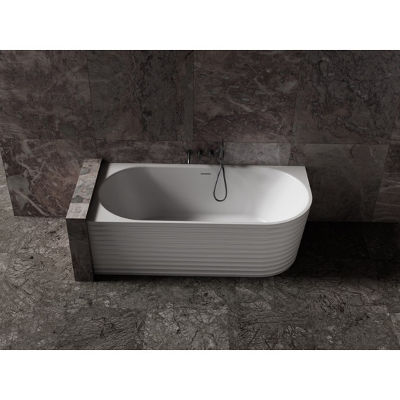 Ванна каменная Abber Stein 170x80 см AS9651 L, белый матовый фото 10