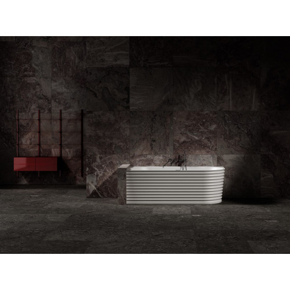 Ванна каменная Abber Stein 170x80 см AS9651 L, белый матовый фото 11