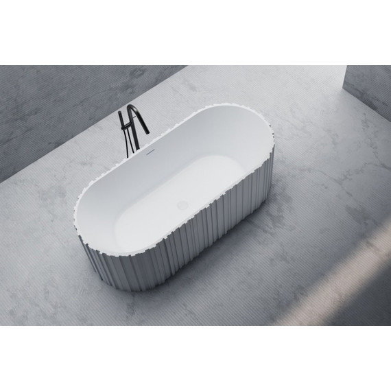 Ванна отдельностоящая Abber Stein 170x75 см AS9653, белый матовый фото 8