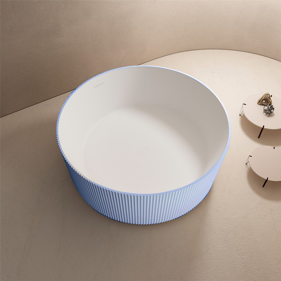 Ванна отдельностоящая Abber Stein 150x150 см AS9679Blau, голубой фото 8