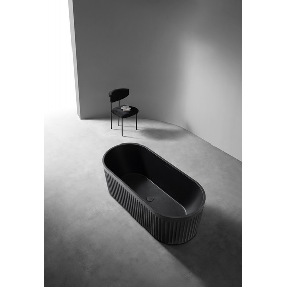 Ванна отдельностоящая Abber Stuttgart 170x75 см AM9925B, чёрный матовый фото 9