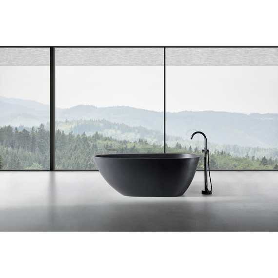 Ванна отдельностоящая Abber Dortmund 170x75 см AM9911B, черный фото 8