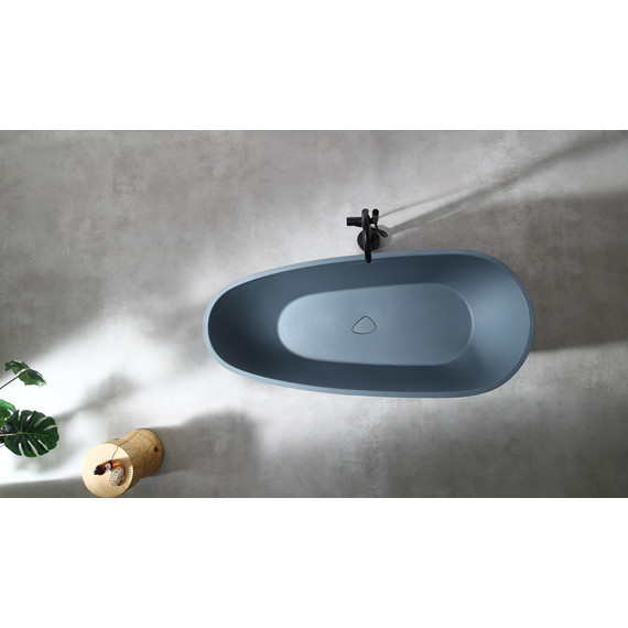 Ванна отдельностоящая Abber Dortmund 170x75 см AM9911G, серый фото 9