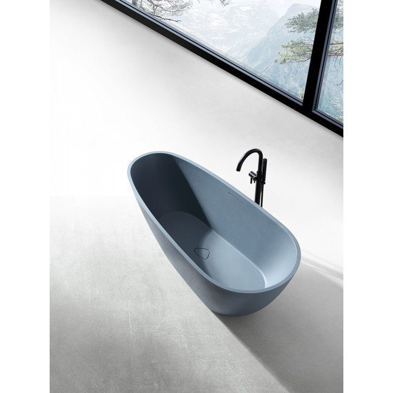 Ванна отдельностоящая Abber Dortmund 170x75 см AM9911G, серый фото 11