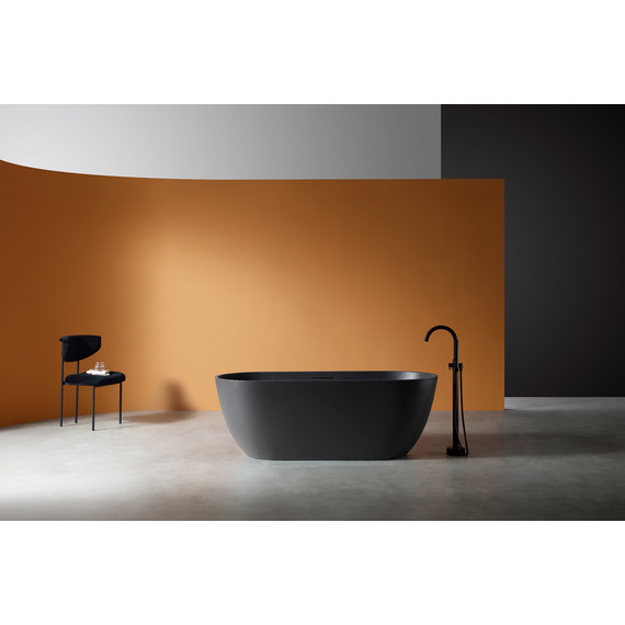 Ванна отдельностоящая Abber Frankfurt 170x75 см AM9941B, черный фото 8